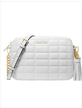 NWT Michael Michael Kors White Leather Crossbody